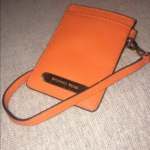 Michael Kors Saffiano Leather Card/Luggage Tag