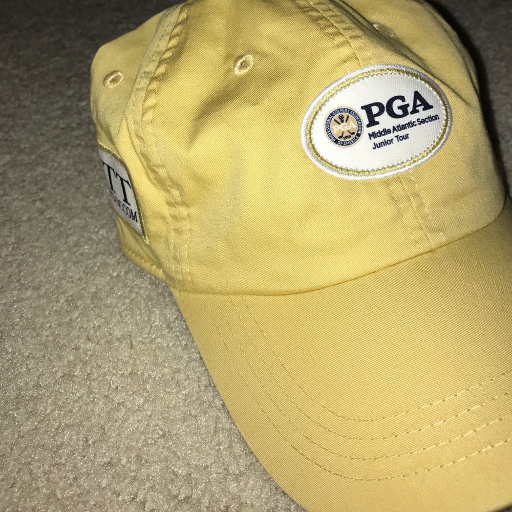 PGA yellow golf hat