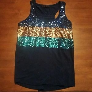 Pink roses racer back tank