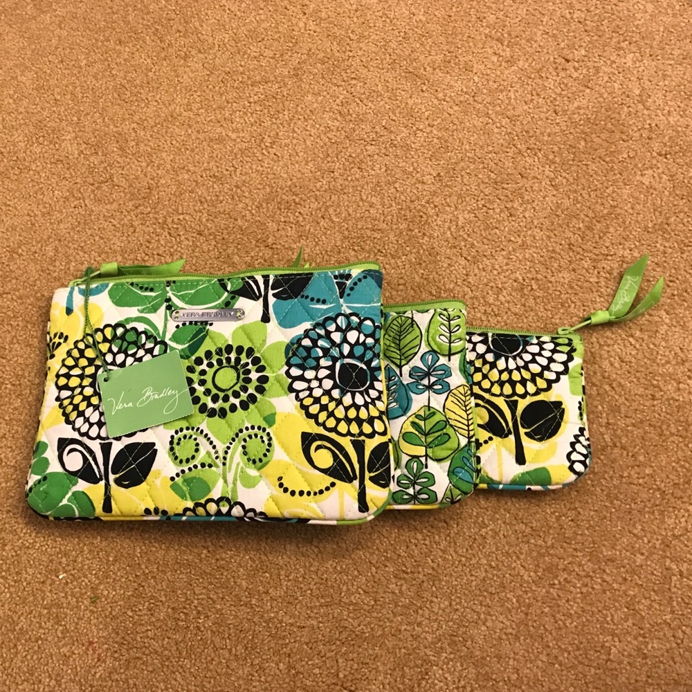 Vera Bradley cosmetic bag trio