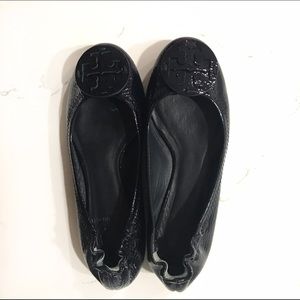 Tory Burch Navy Reva Flats