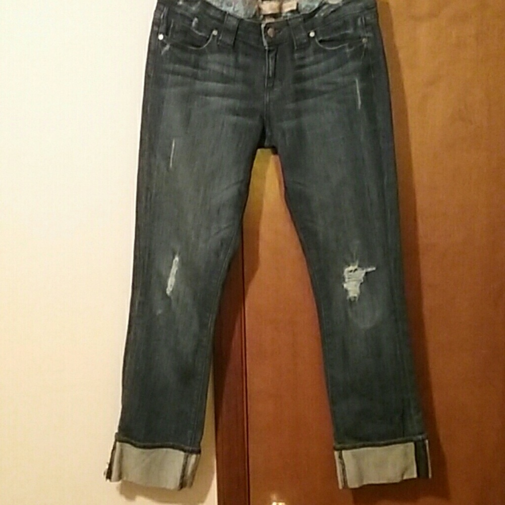 Paige Cuffed Blue Heights Jeans