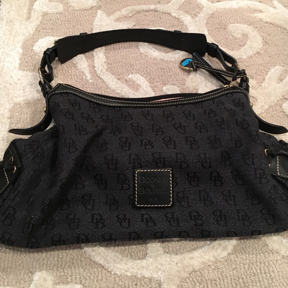 Dooney & Burke black canvas handbag