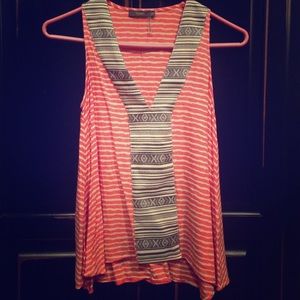 Boho-style tank with Aztec pattern