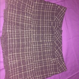 Black and white plaid mini skirt