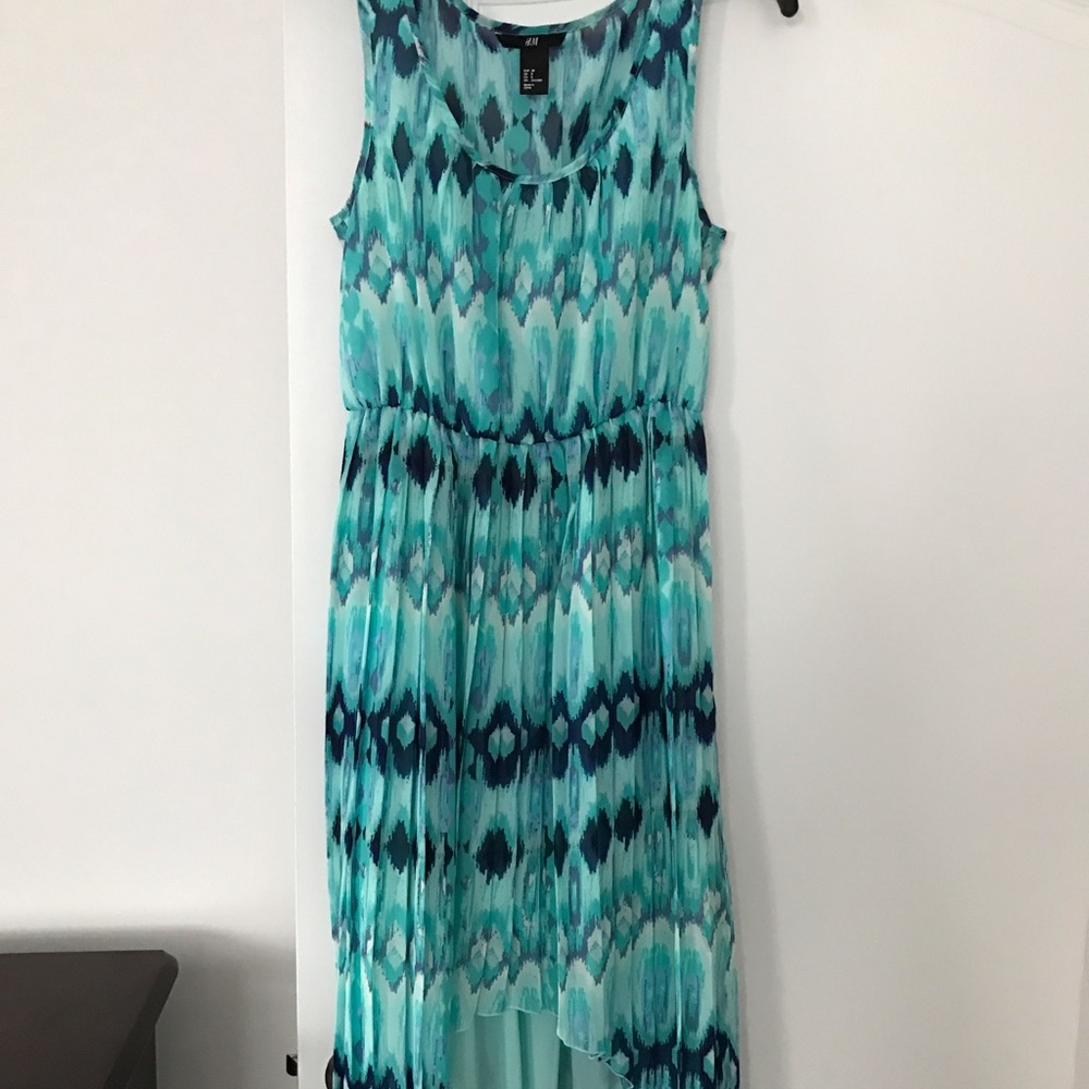 H&M multi colored high low dress.