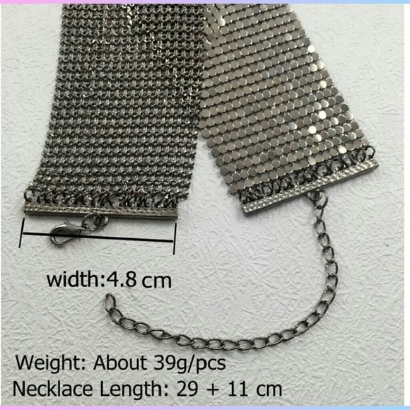 SOLD!!!Design Punk Style Jewelry Wide Mesh Choker - Picture 2 of 4