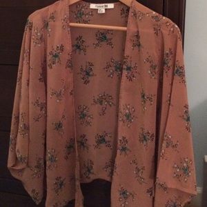 Nude Floral Kimono