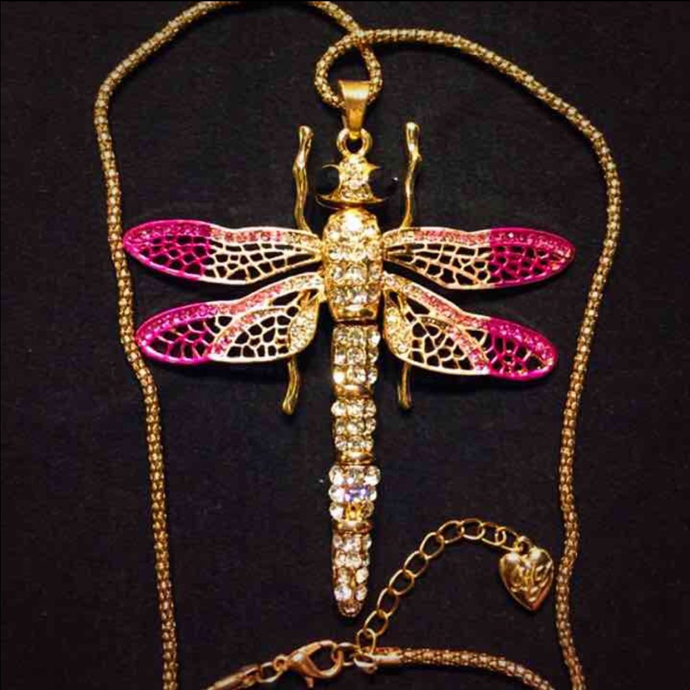 Large Betsey Johnson Dragonfly Necklace SOLD