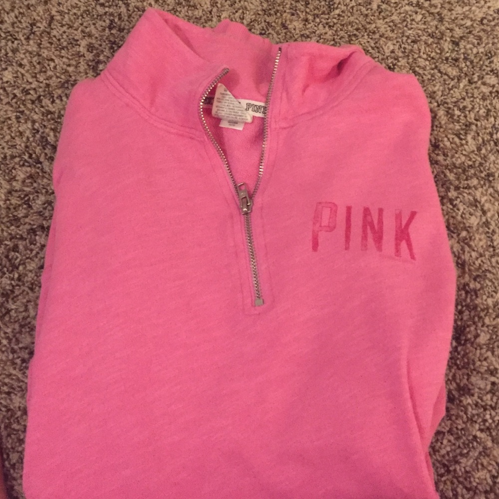 PINK quarter zip pullover