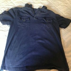 Banana Republic Two Front Pocket Polo Navy Blue