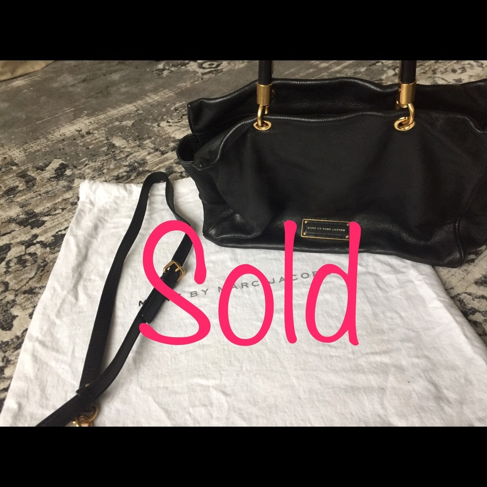 Marc Jacobs Too Hot To Handle Black Leather Tote