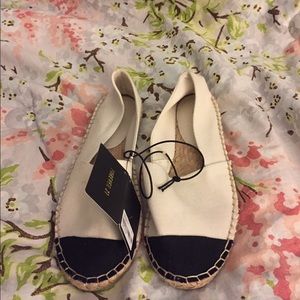 Black and white espadrilles