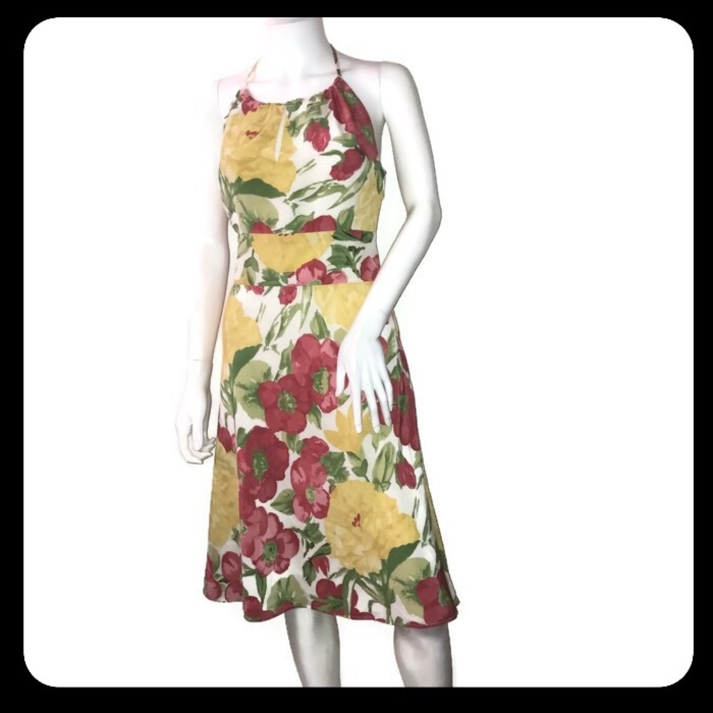 NWOT-Ann Taylor LOFT Floral Halter Dress