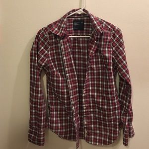 Women's American Eagle Plaid Button Down Shirt