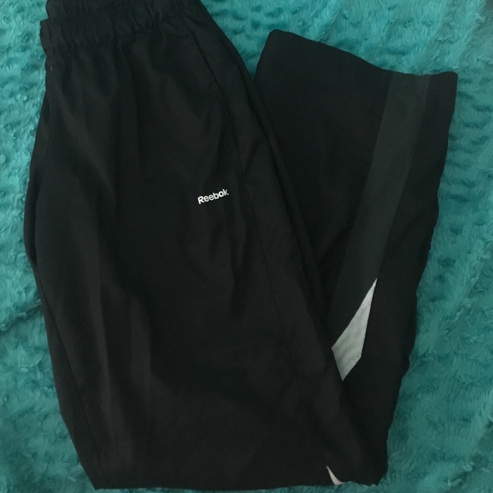 Black Reebok Windbreaker Sweatpants Women's