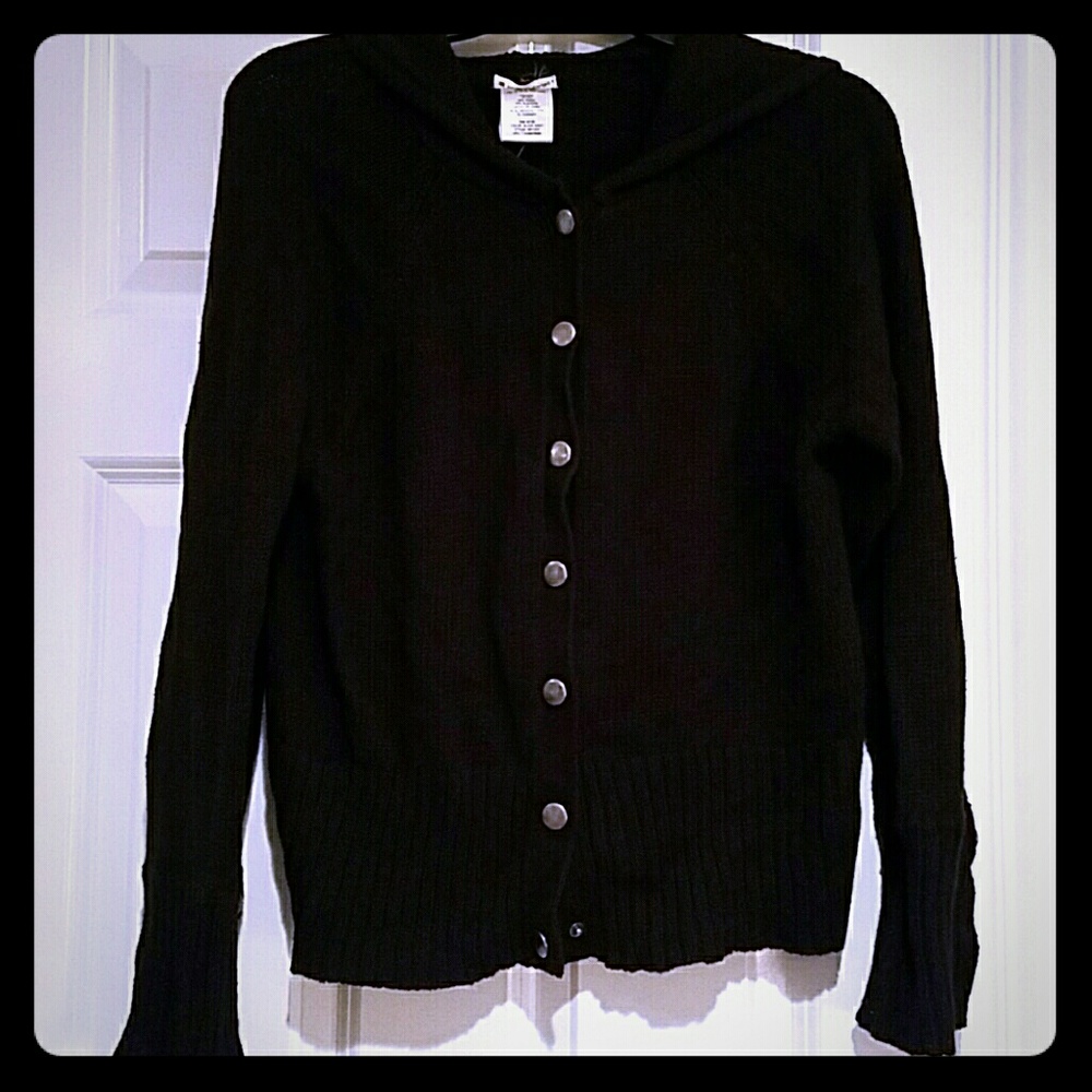 Black Hoodie  cardigan  juniors 1x