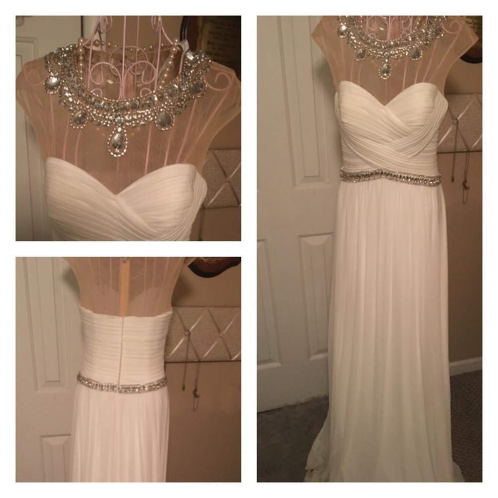 White Sherri Hill Prom Dress.