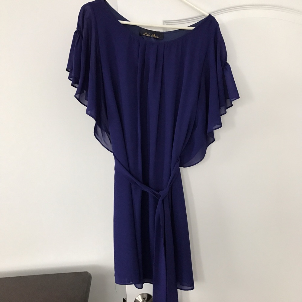 Beautiful purplish blue dress.