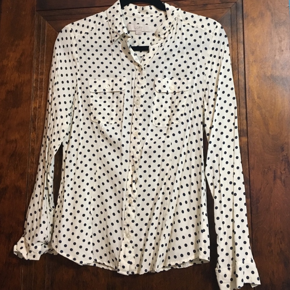 Polka dot button up shirt