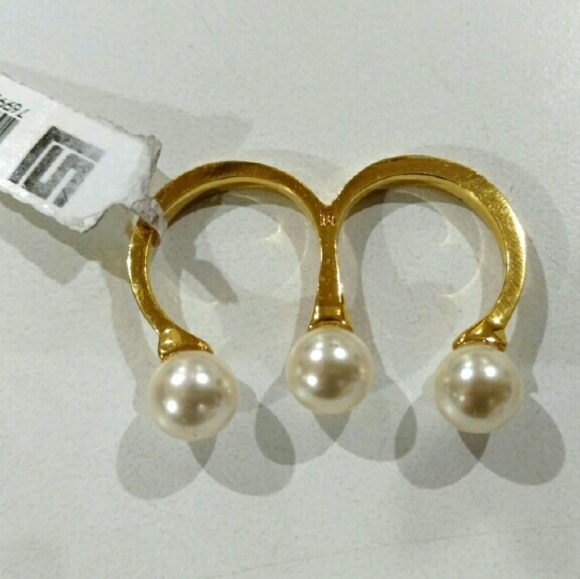  Stella Valle Russia Two Finger Pearl Ring 7 - Picture 2 of 5