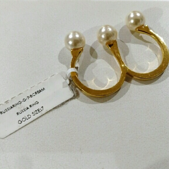  Stella Valle Russia Two Finger Pearl Ring 7 - Picture 3 of 5