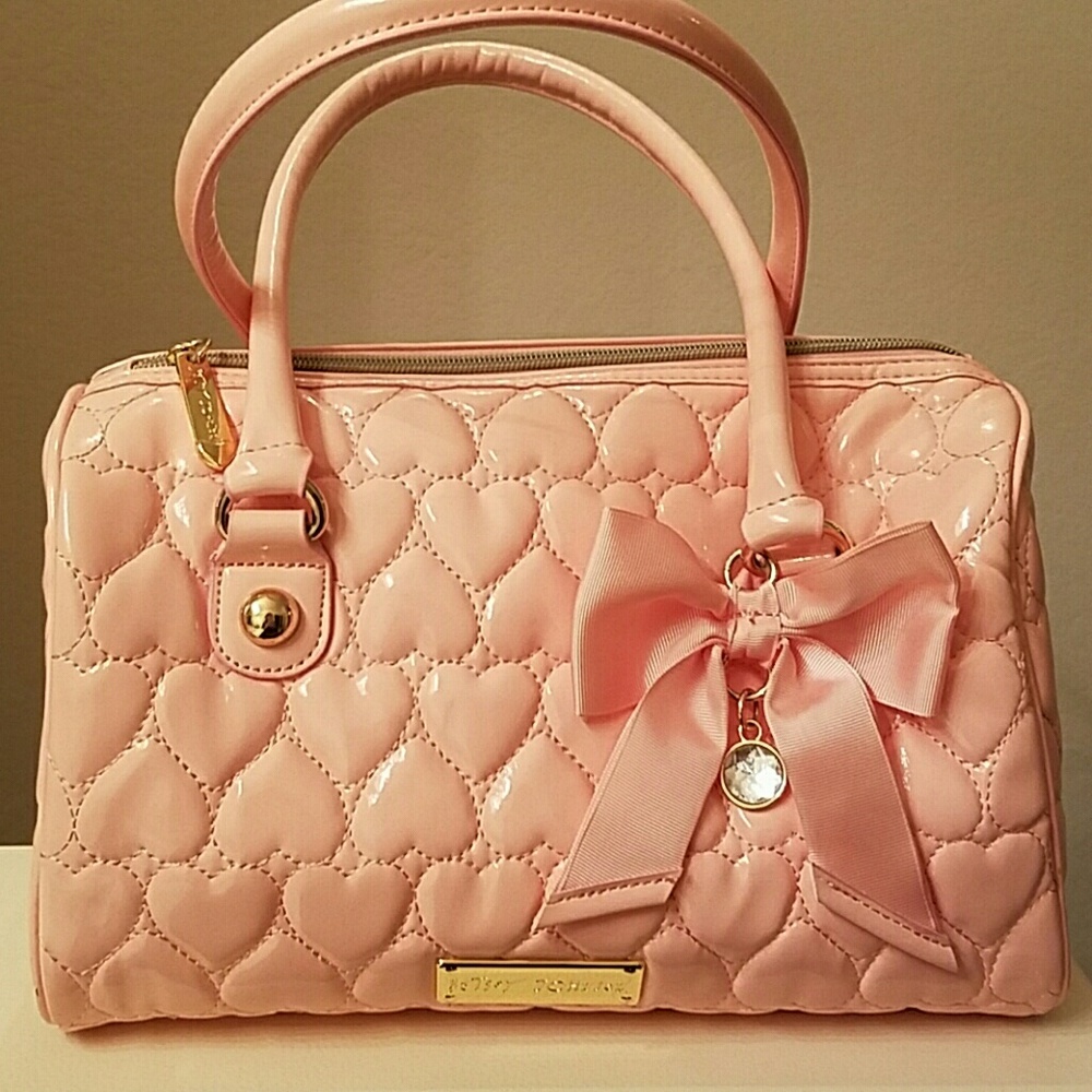 Betsey johnson hearts quilted purse