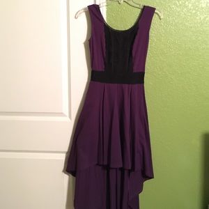 Plum high low dress
