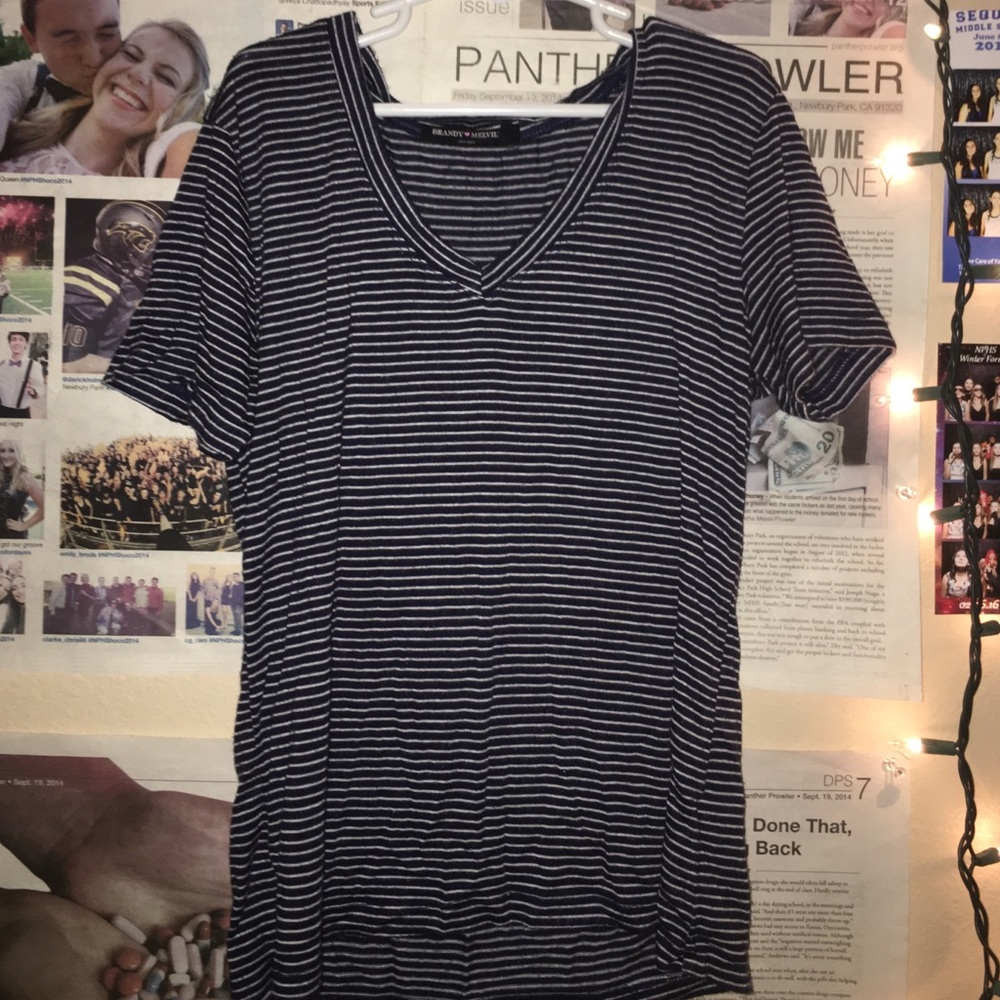 soft, light brandy melville v neck t shirt