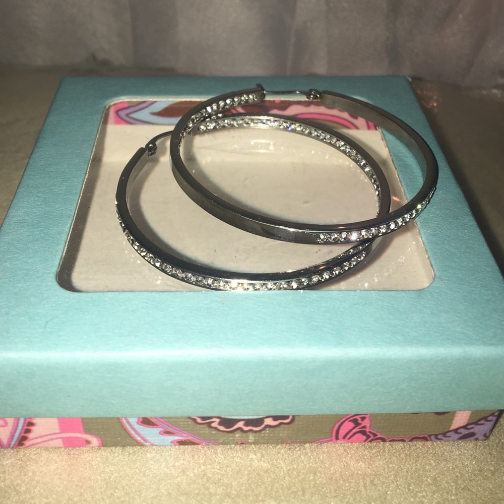 Sterling silver hoop earrings