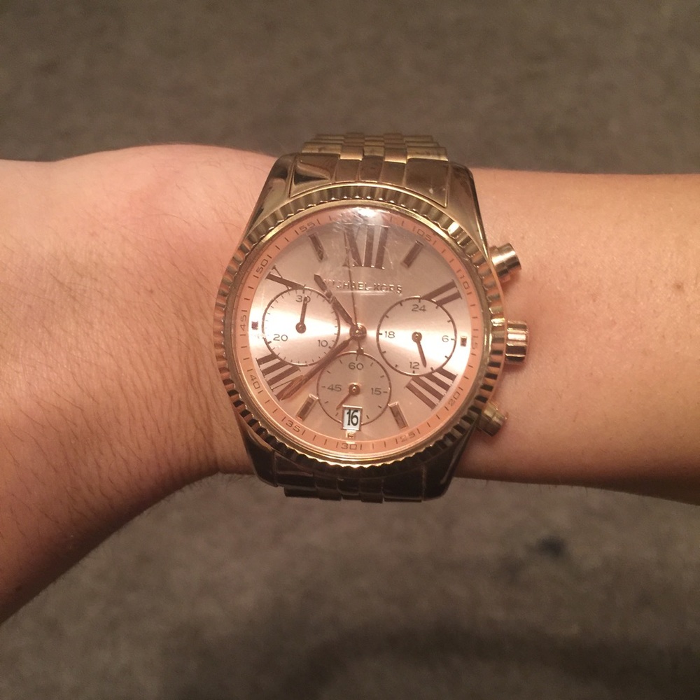 Rose gold Michael Kors watch