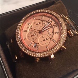 Michael Kors Tortoise Rose Gold Watch