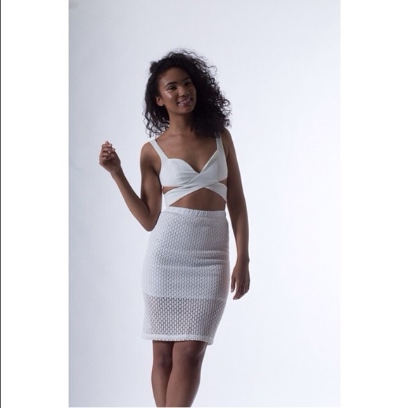 White Mesh Skirt - Picture 1 of 1