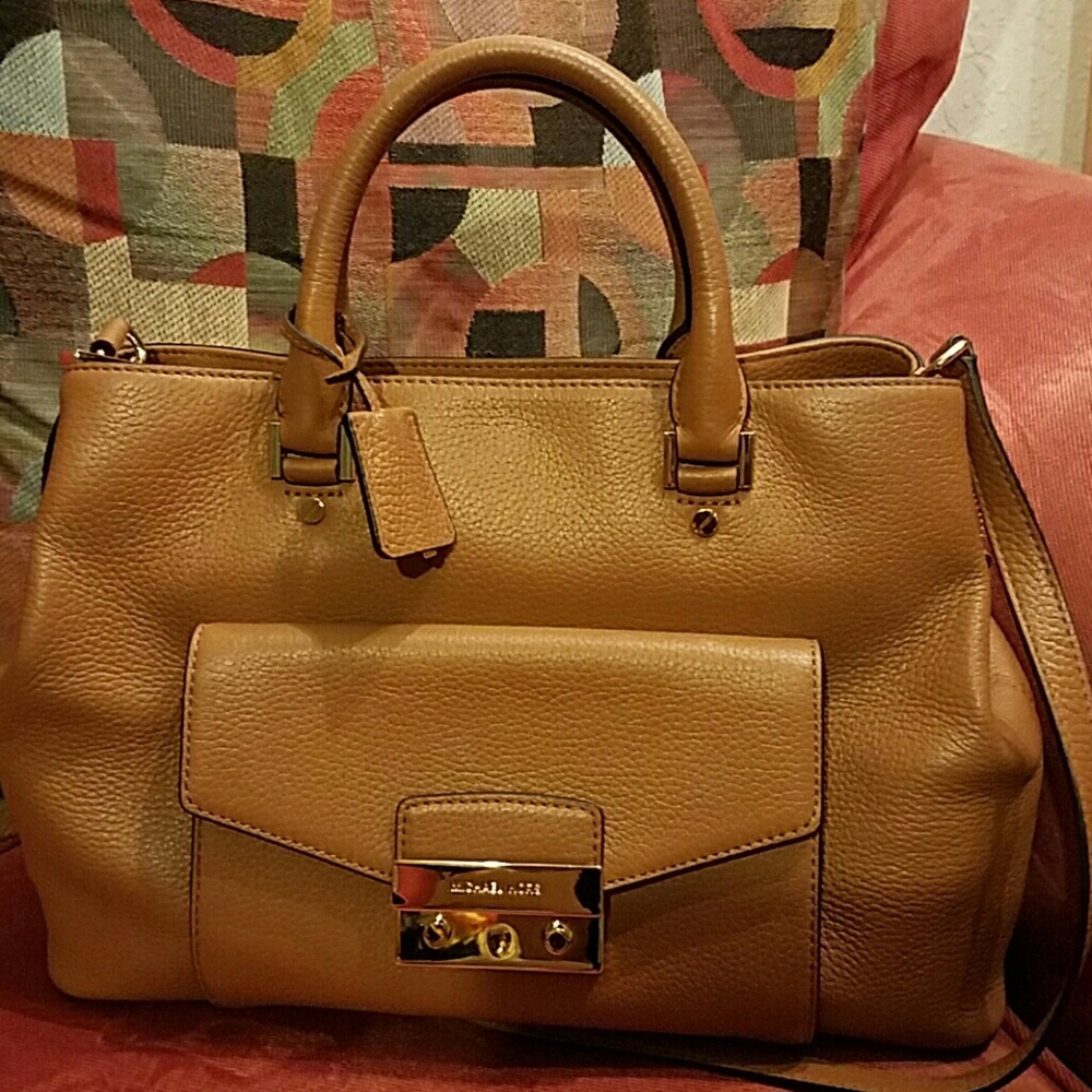 MK Haley Large Leather Satchel