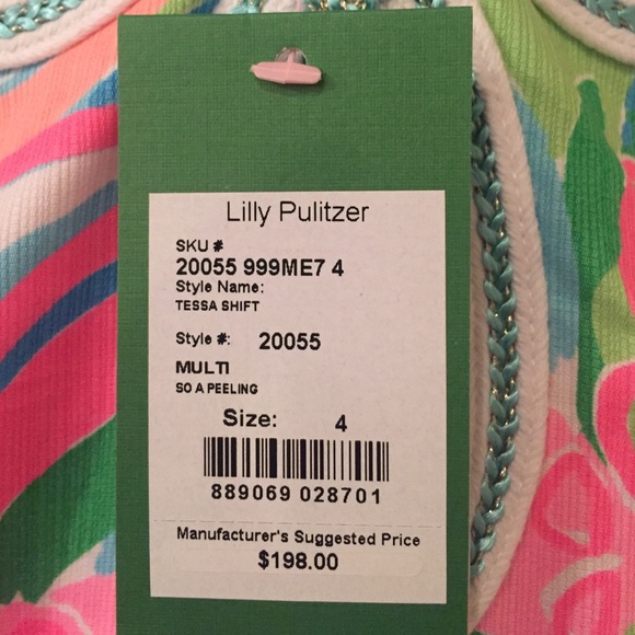 Lilly shift dress, Size 4 in So A Peeling print. - Picture 3 of 4