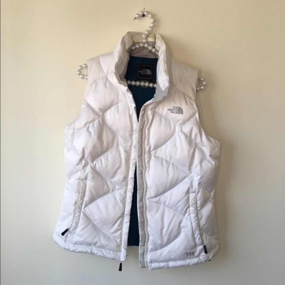 White North Face Puffer Vest