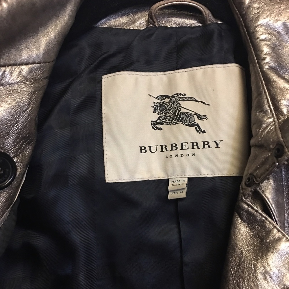 Authentic Burberry Leather Trench Coat