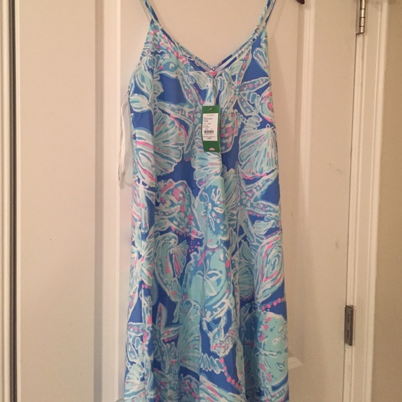 Silk Lilly dress Into the Deep, Bay Blue. Size S - Picture 3 of 4