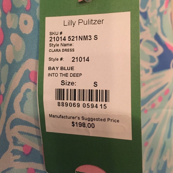 Silk Lilly dress Into the Deep, Bay Blue. Size S - Picture 4 of 4