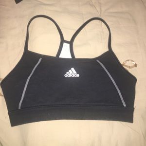Black and White Adidas Sports Bra