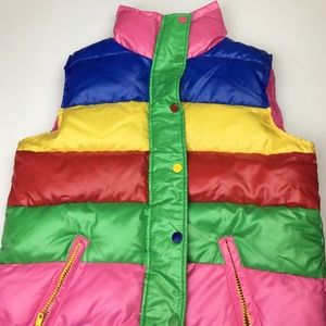 Striped Le Tigre puffy vest.