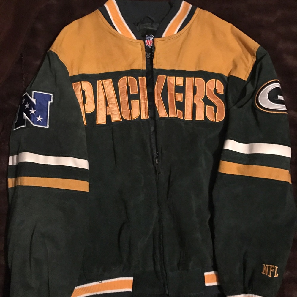 Suede Green Bay Packer Coat 🎉🎉weekend sale!!🎉🎉