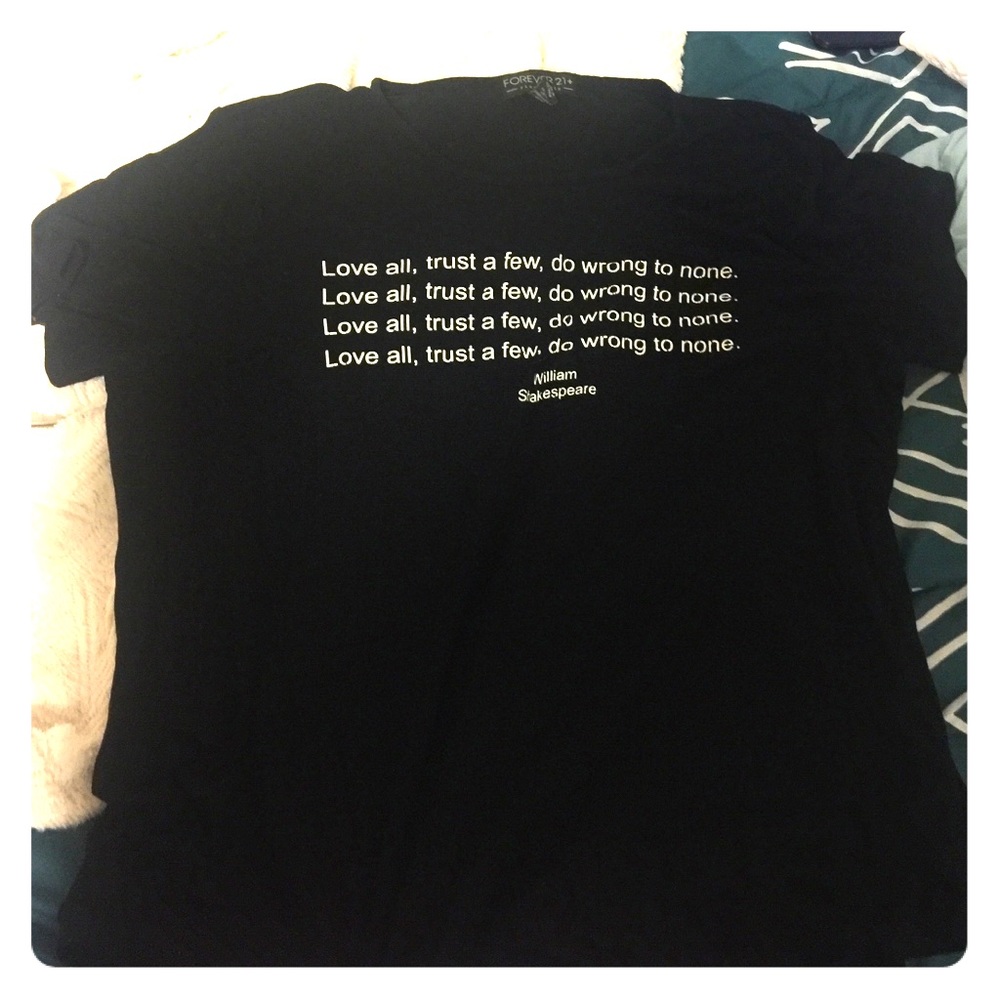 Black and white Shakespeare quote shirt