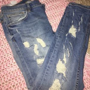 ripped skinny jeans from Zara