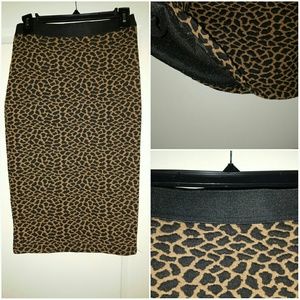 Leopard Pencil Skirt