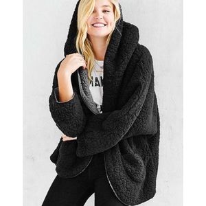 Reversible Faux Fur Hooded Coat