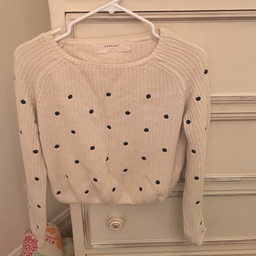 Zara polka dot sweater