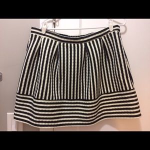 Cute Black and White Striped Skirt