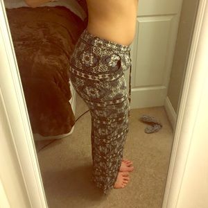 printed flowy pants