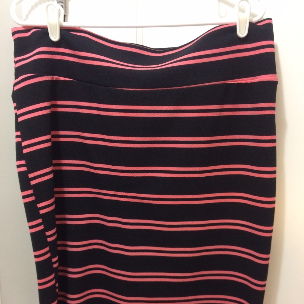 Adorable Pink and Black Striped Cassie Skirt